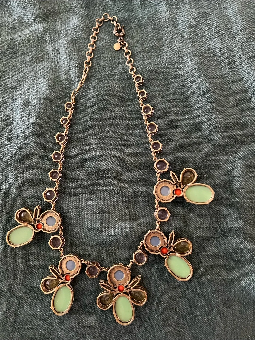 Vintage J.Crew Floral Bib Necklace